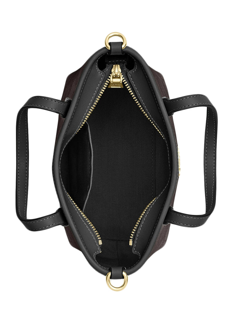 Coach City Mini Tote Bag In Signature Canvas - Walnut Black