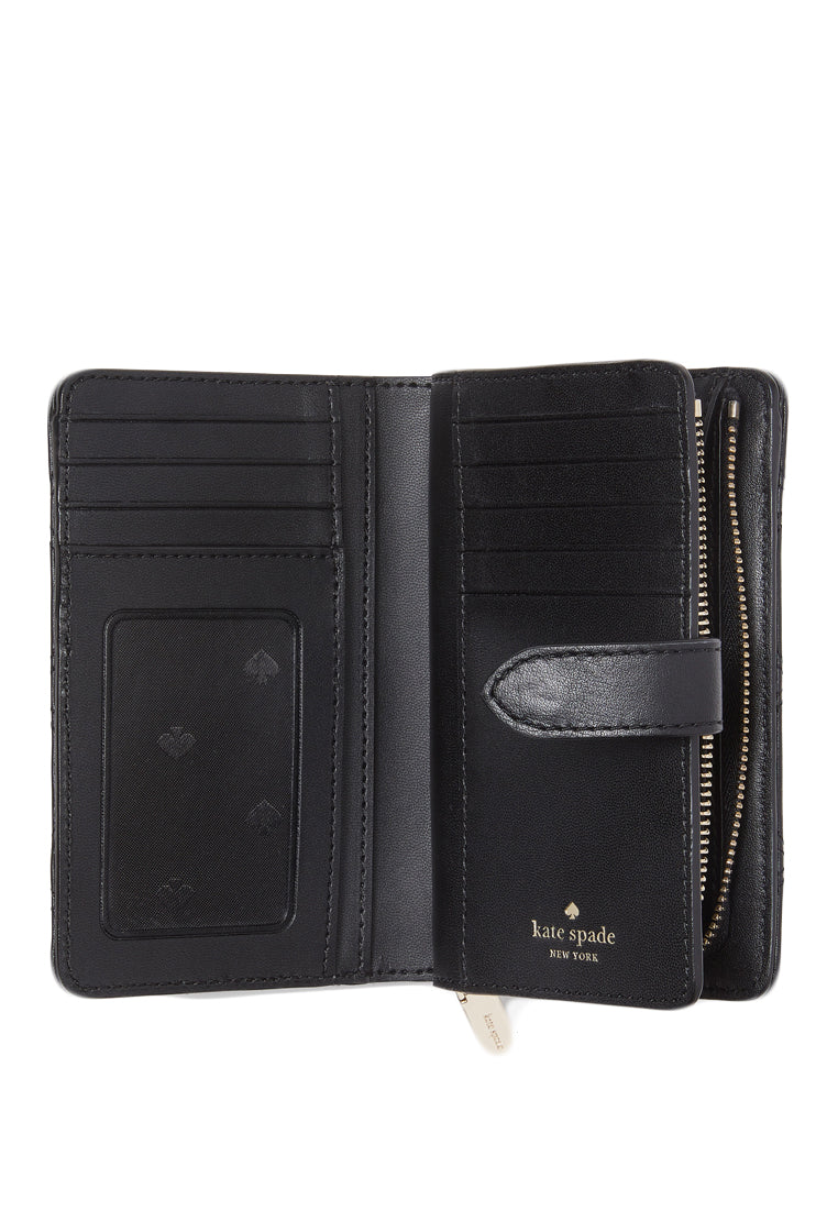 Kate Spade Natalia Medium Compact Bifold Wallet - Black