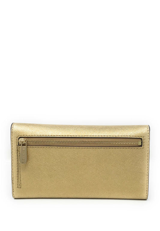 Michael Kors Jet Set Travel Large Trifold Wallet - Pale Gold