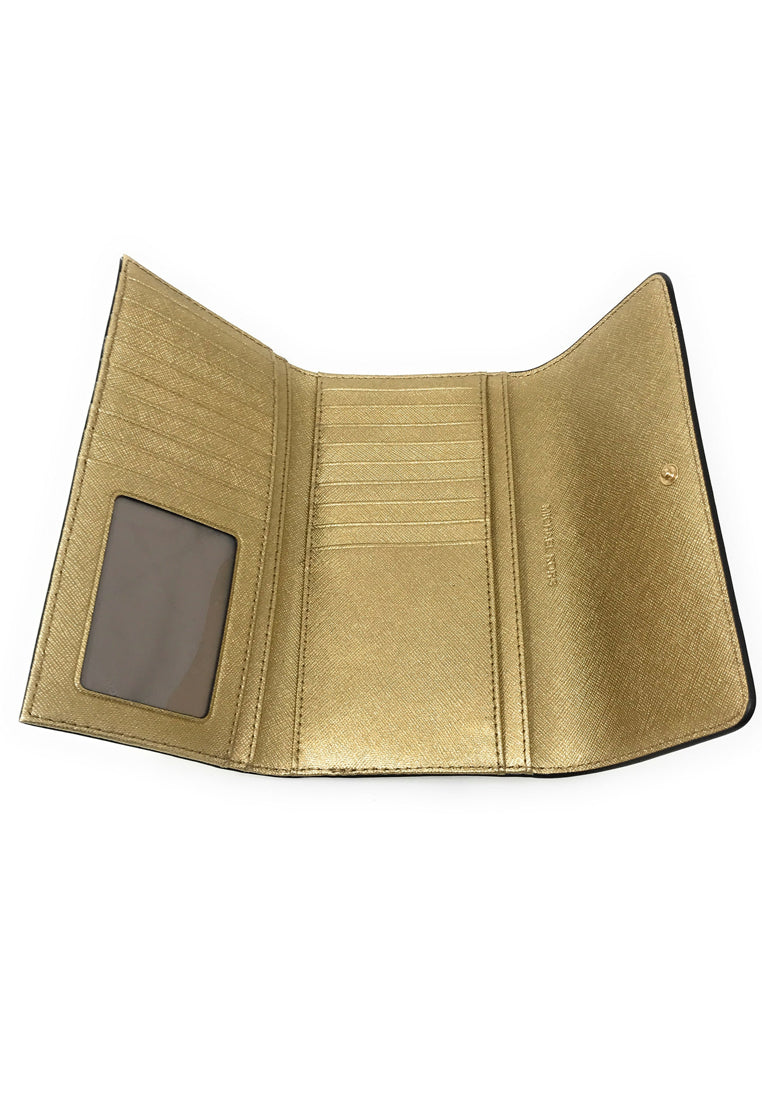 Michael Kors Jet Set Travel Large Trifold Wallet - Pale Gold