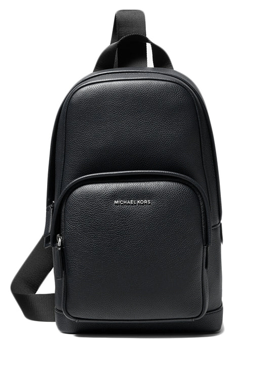 Michael Kors Mens Cooper Pebbled Leather Sling Pack - Black