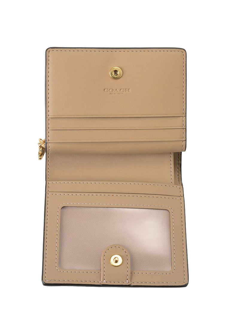 Coach Snap Wallet With Creature Print - White/Multi