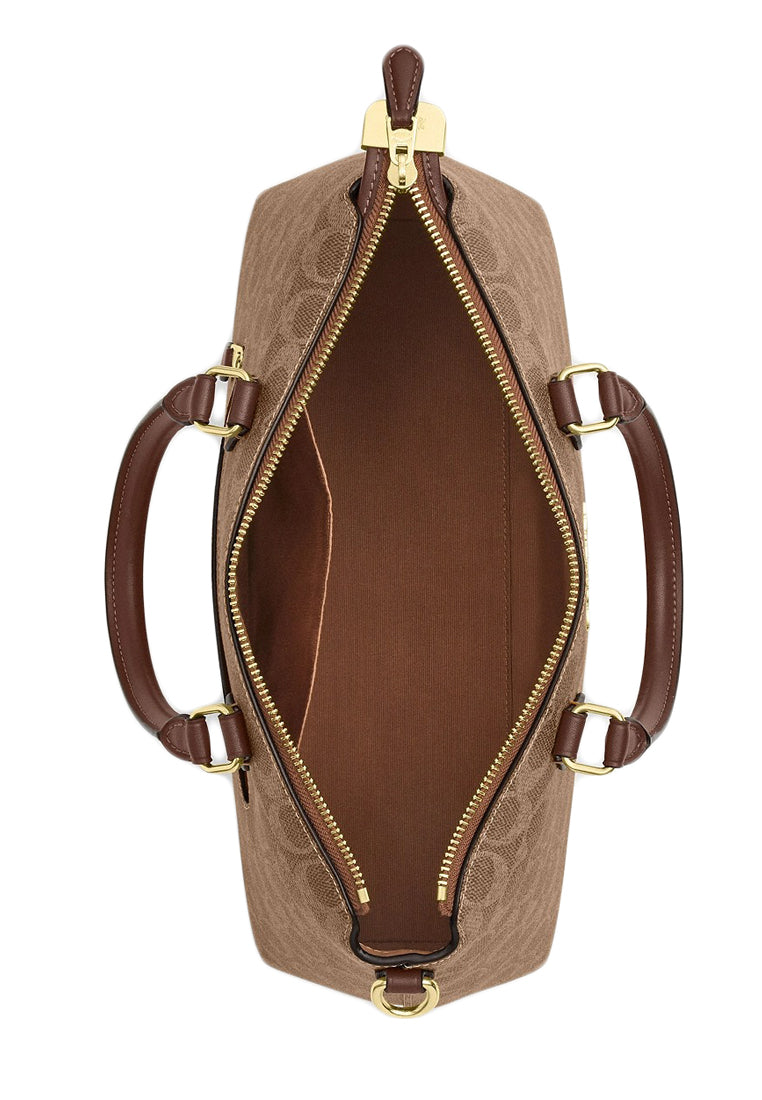 Coach Georgia Satchel Bag In Signature Canvas - Tan/Brown
