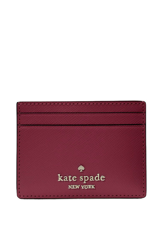 Kate Spade Madison Small Slim Card Holder - Blackberry