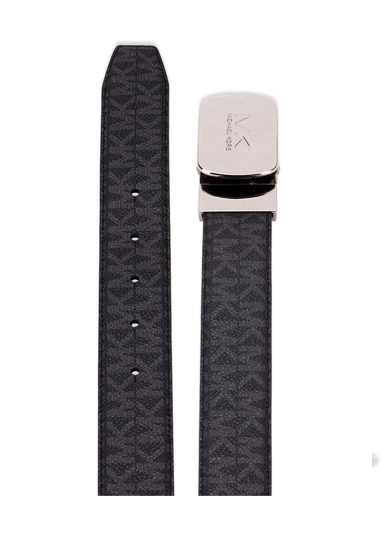 Michael Kors Reversible Belt Signature Plaque Buckle Belt 34MM - Black