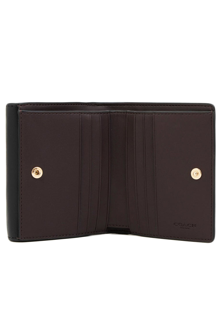 Coach Eliza Small Wallet In Signature Canvas - Walnut/Black