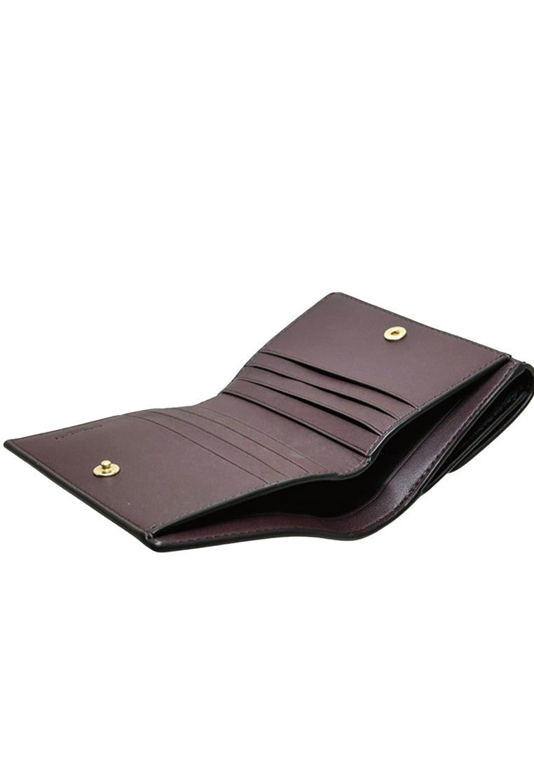 Coach Eliza Small Wallet In Signature Canvas - Walnut/Black