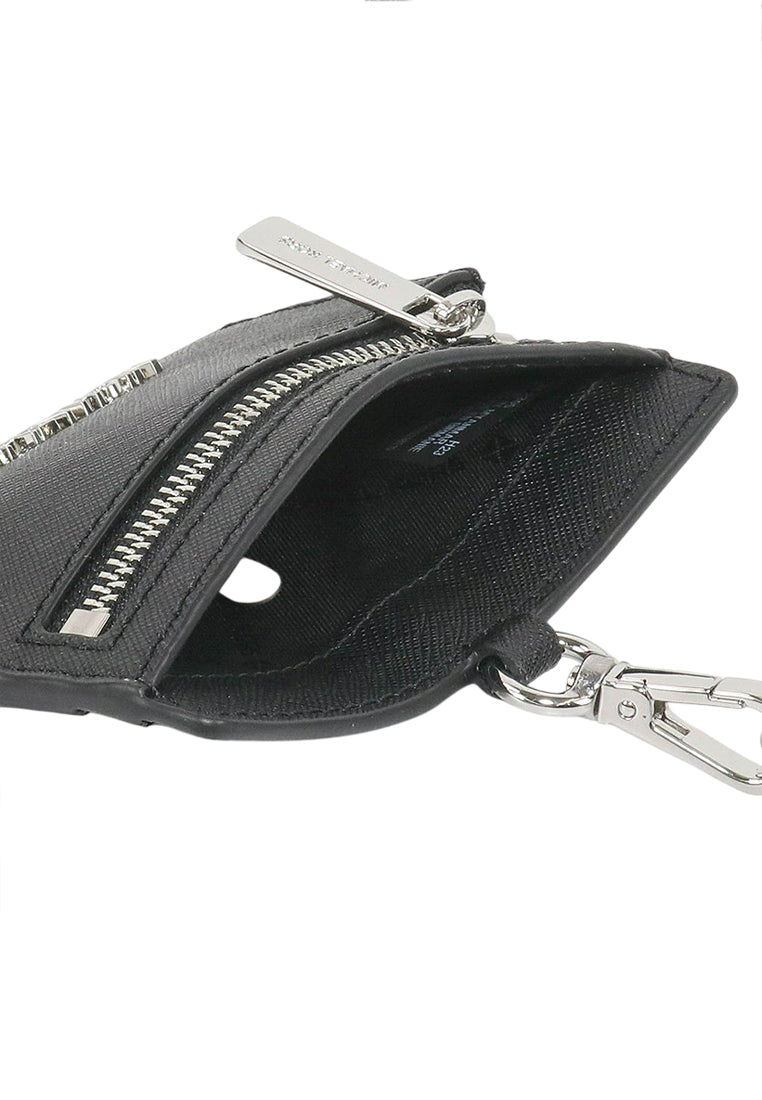 Michael Kors Jet Set Travel Saffiano Leather Card Case Lanyard - Black