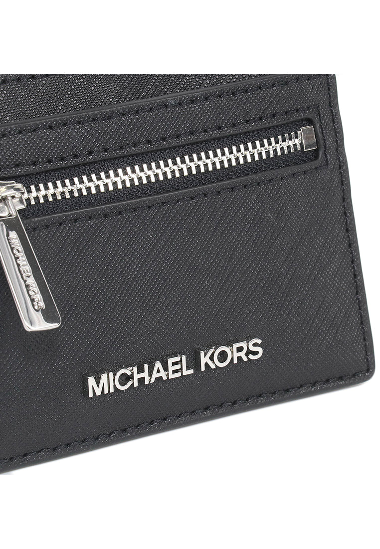 Michael Kors Jet Set Travel Saffiano Leather Card Case Lanyard - Black
