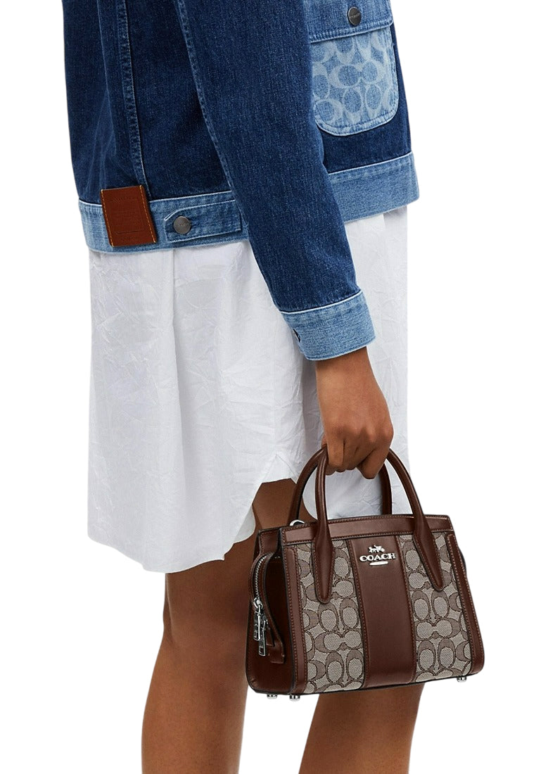 Coach Andrea Carryall Bag In Signature Jacquard - Maple