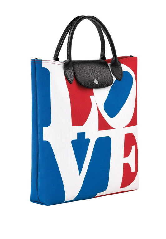 Longchamp Robert Indiana Love Top Handle - Blue/White/Red