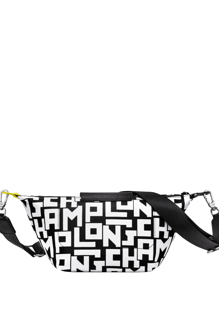 Longchamp Le Pliage Small Shoulder Bag - White/Black