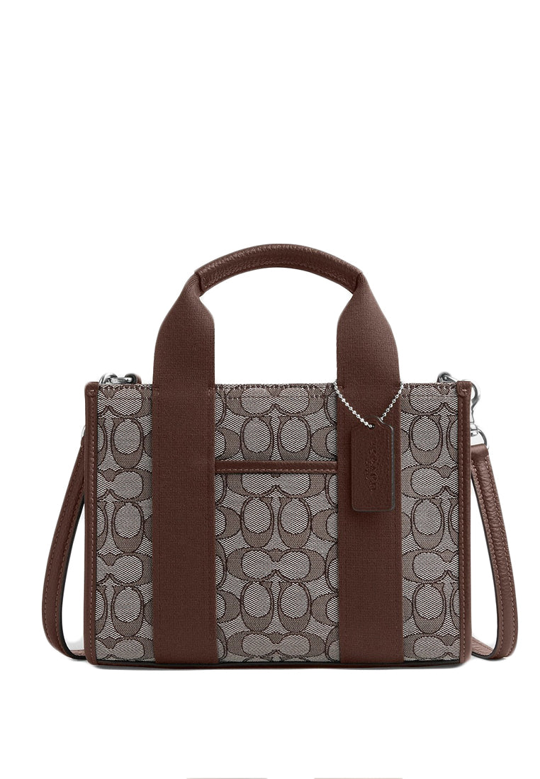 Coach Smith Tote Bag 24 In Signature Jacquard - Oak/Maple