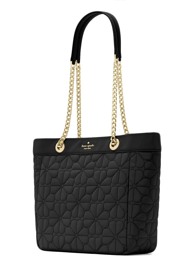 Kate Spade Spade Flower Quilted Fabric Medium Tote - Black