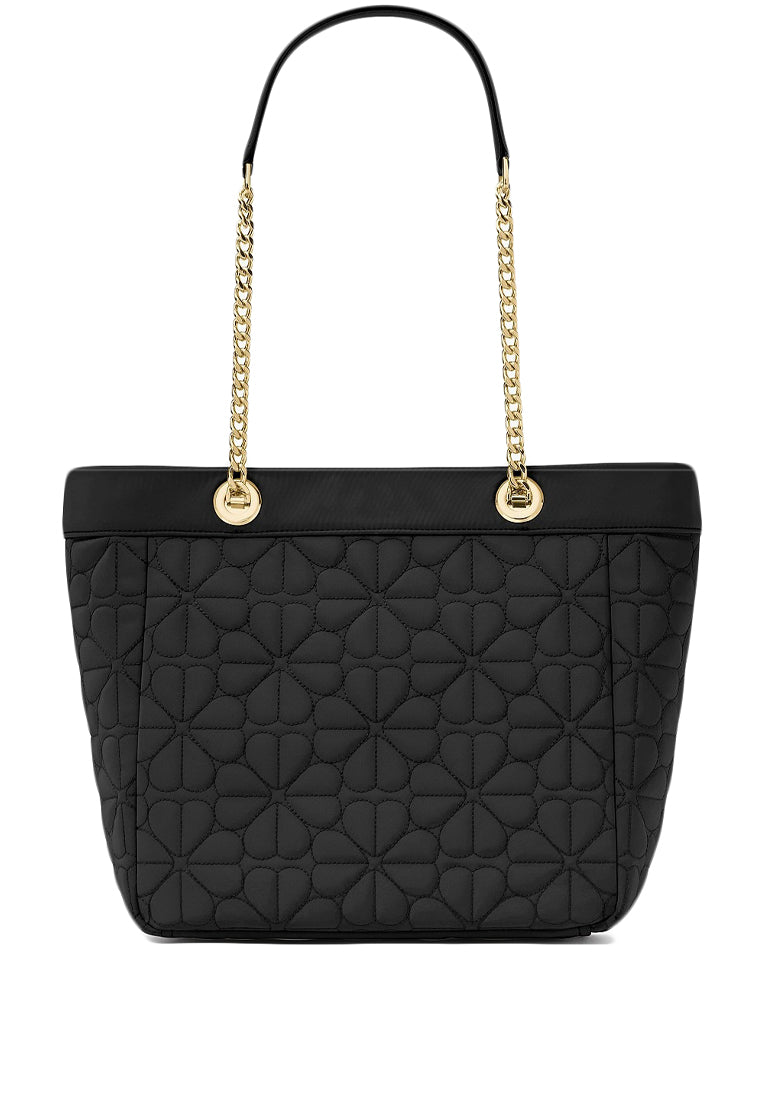 Kate Spade Spade Flower Quilted Fabric Medium Tote - Black