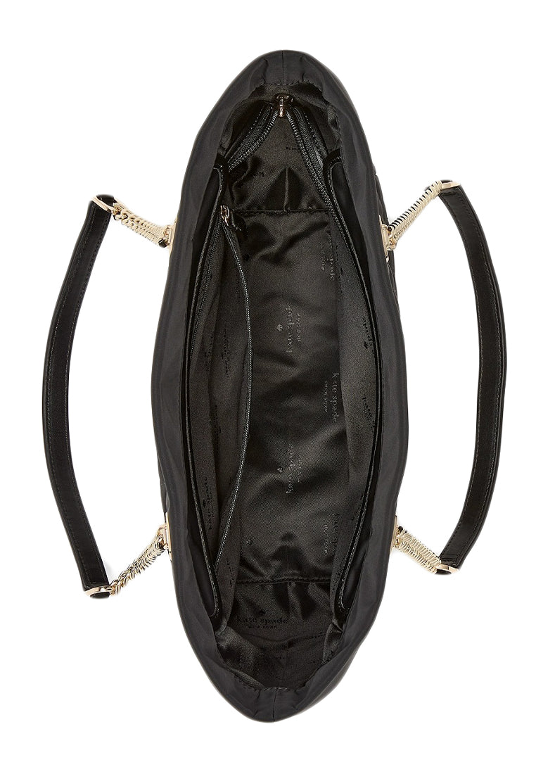 Kate Spade Spade Flower Quilted Fabric Medium Tote - Black