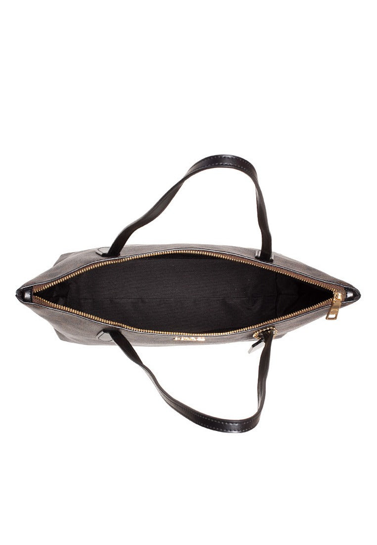 Coach Zip Top Tote Bag In Signature Canvas - Walnut/Black