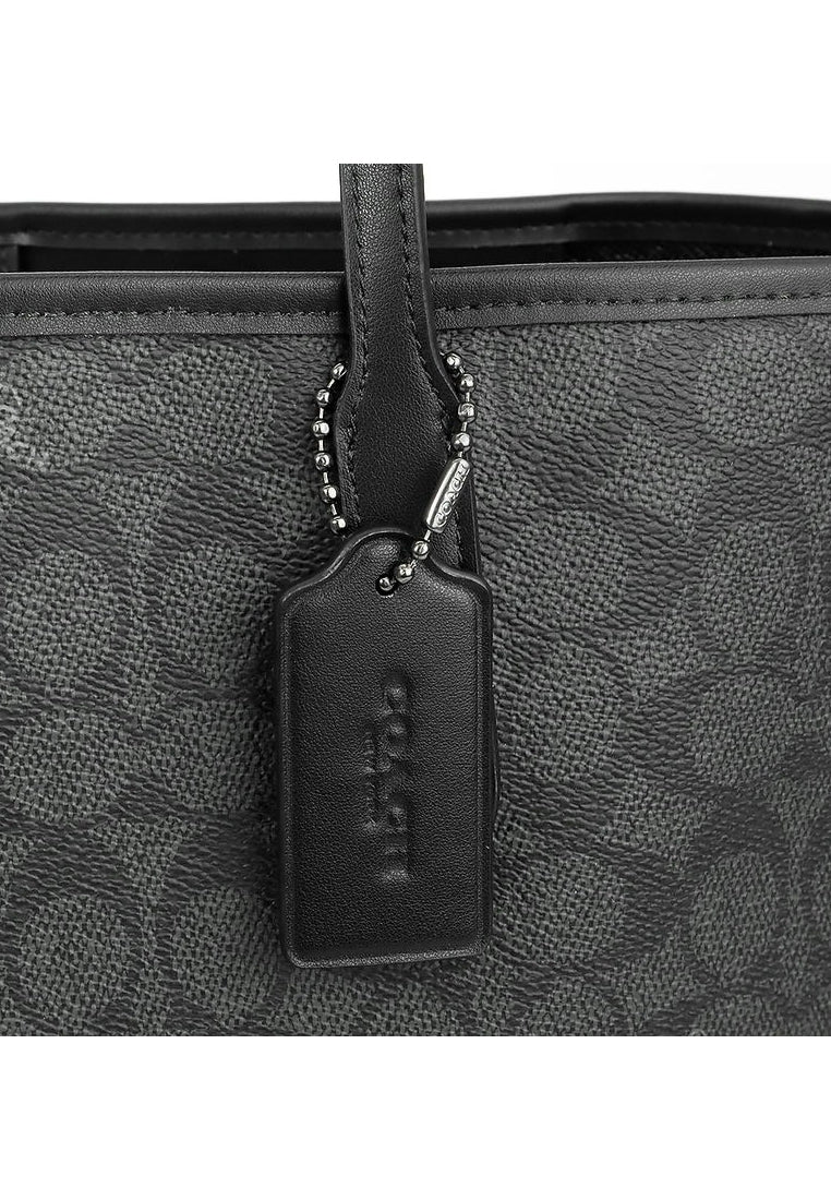 Coach City Tote Bag In Signature Canvas - Charcoal Black