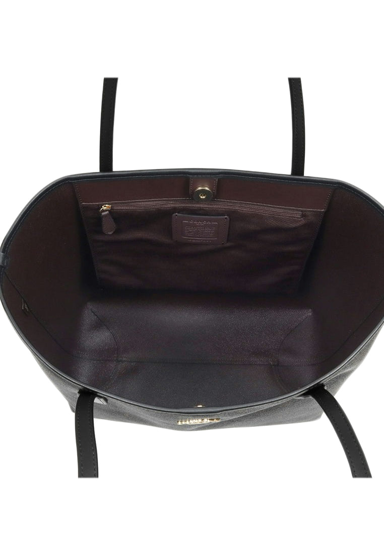 Coach City Tote Bag In Signature Canvas - Walnut Black