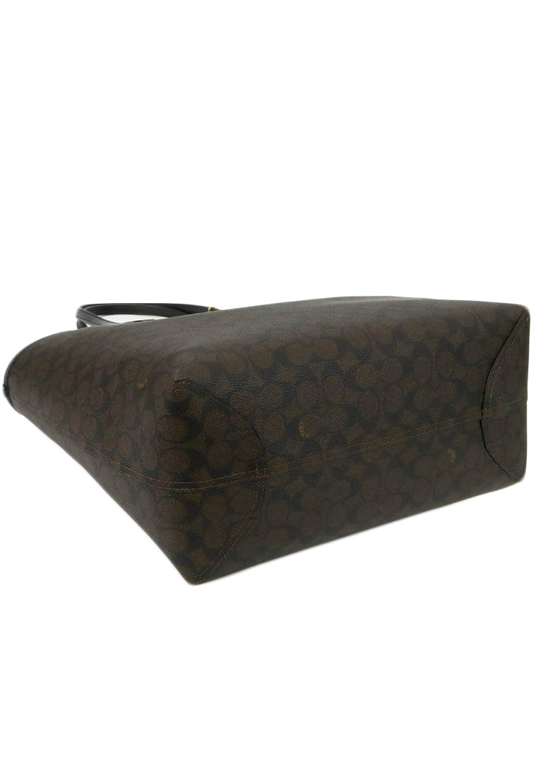 Coach City Tote Bag In Signature Canvas - Walnut Black