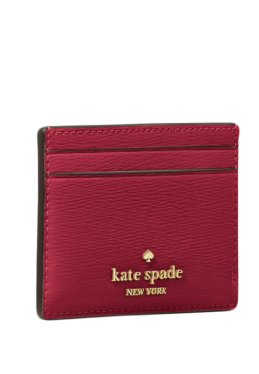Kate Spade Madison Small Slim Card Holder - Red Jam
