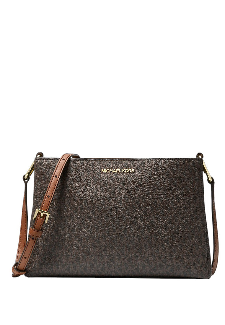 Michael Kors Trisha Medium Logo Crossbody Bag - Brown