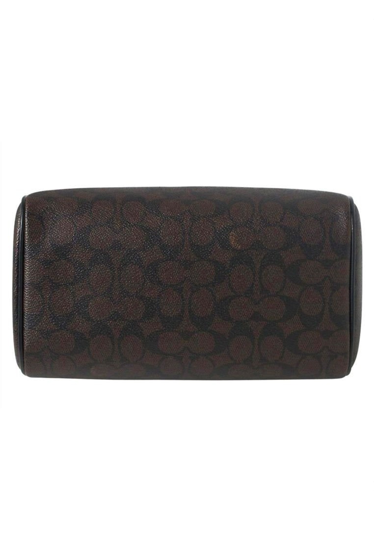 Coach Rowan Satchel Bag In Signature Canvas - Walnut Black