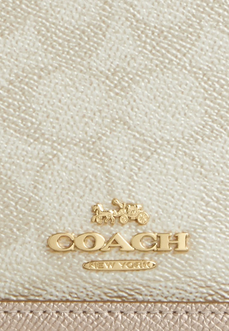 Coach Lysa Top Handle Bag In Signature Canvas - Champagne