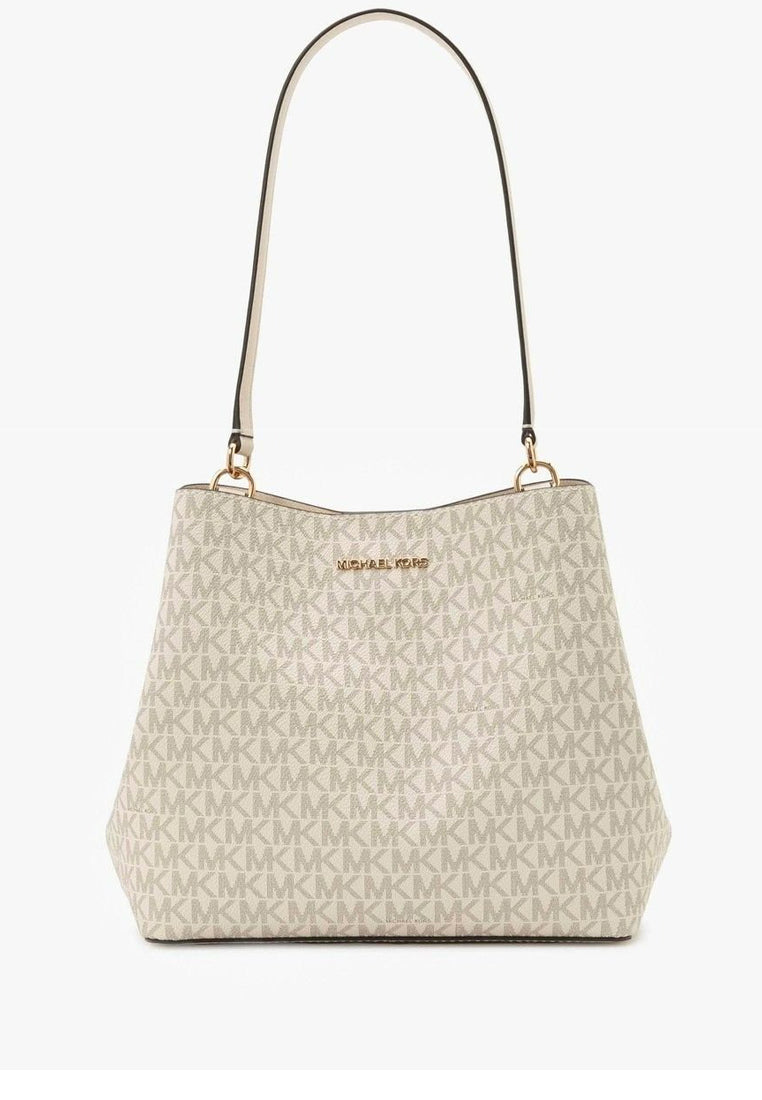 Michael Kors Pratt Medium Bucket Shoulder - Light Cream/Multi