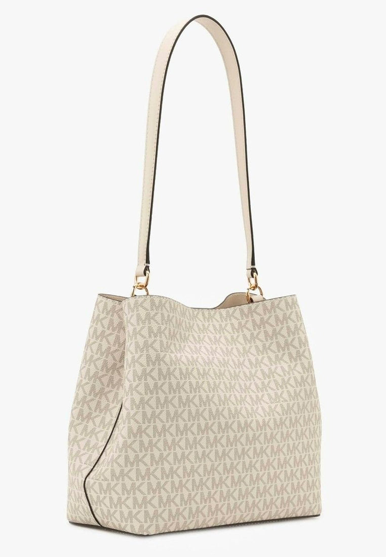 Michael Kors Pratt Medium Bucket Shoulder - Light Cream/Multi