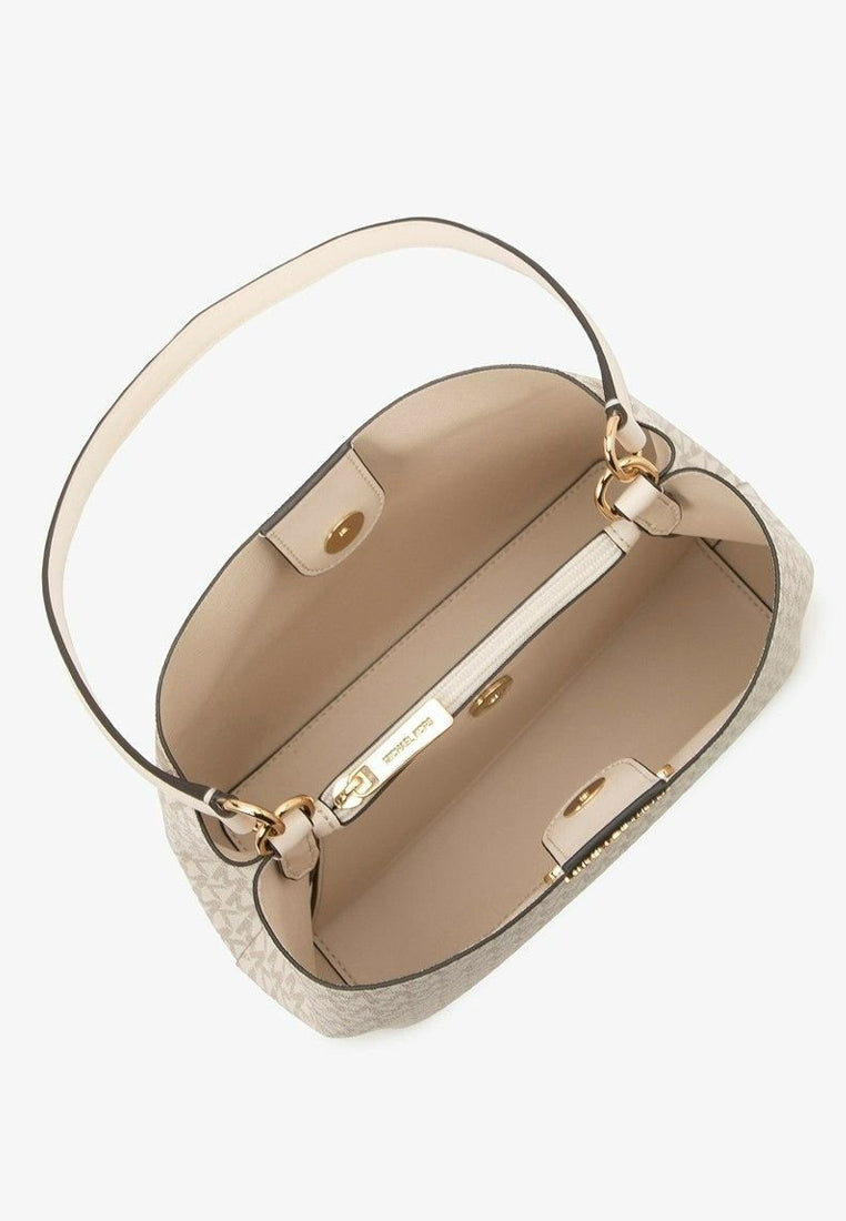 Michael Kors Pratt Medium Bucket Shoulder - Light Cream/Multi