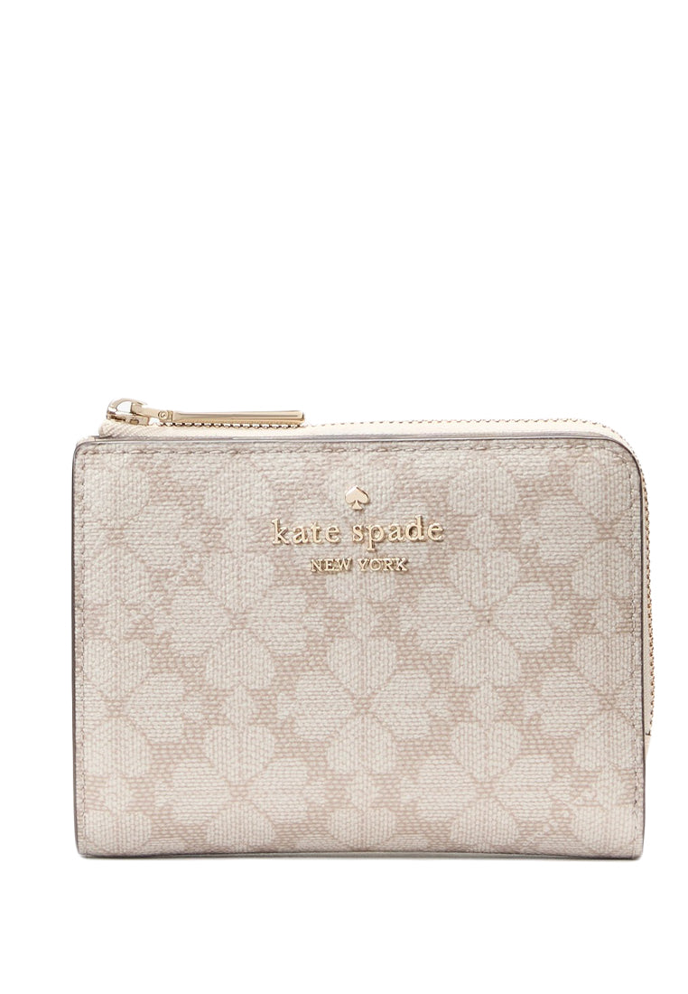 Kate Spade Spade Flower Small L-zip Wallet - Dark Beige