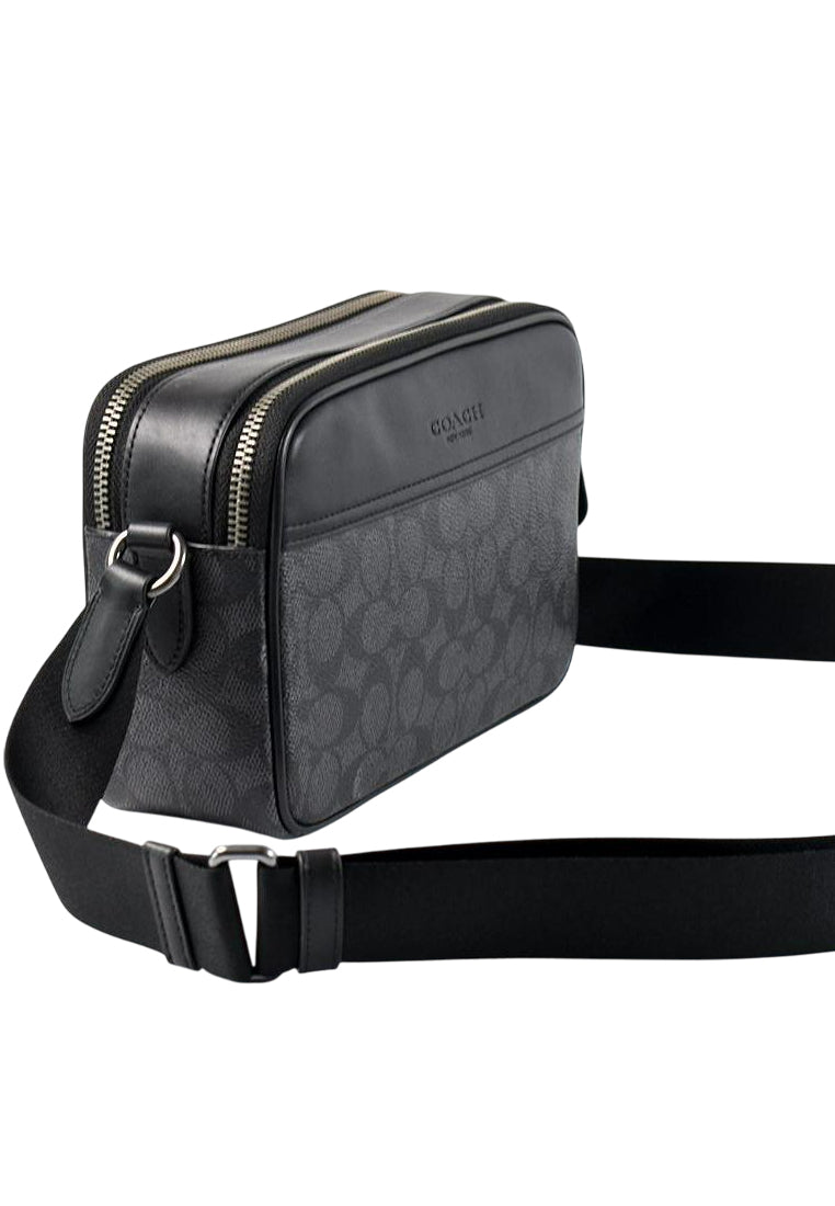 Coach Mens Graham Crossbody Bag - Charcoal Black