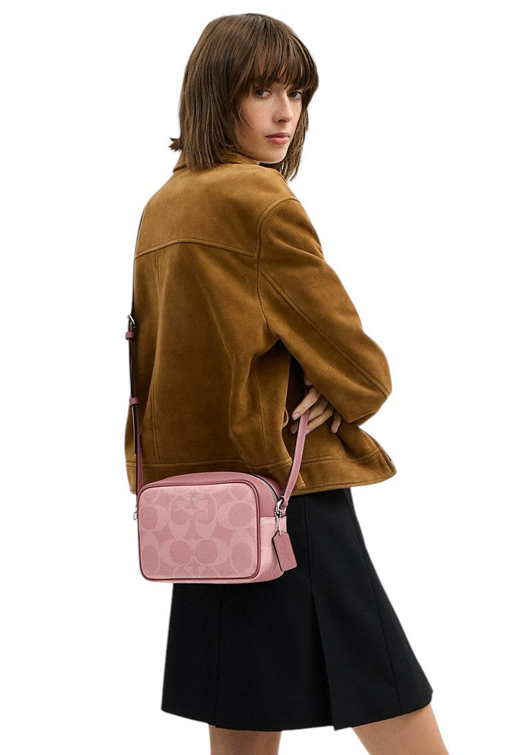 Coach Jamie Camera Bag In Maxi Signature Canvas - Dusty Pink