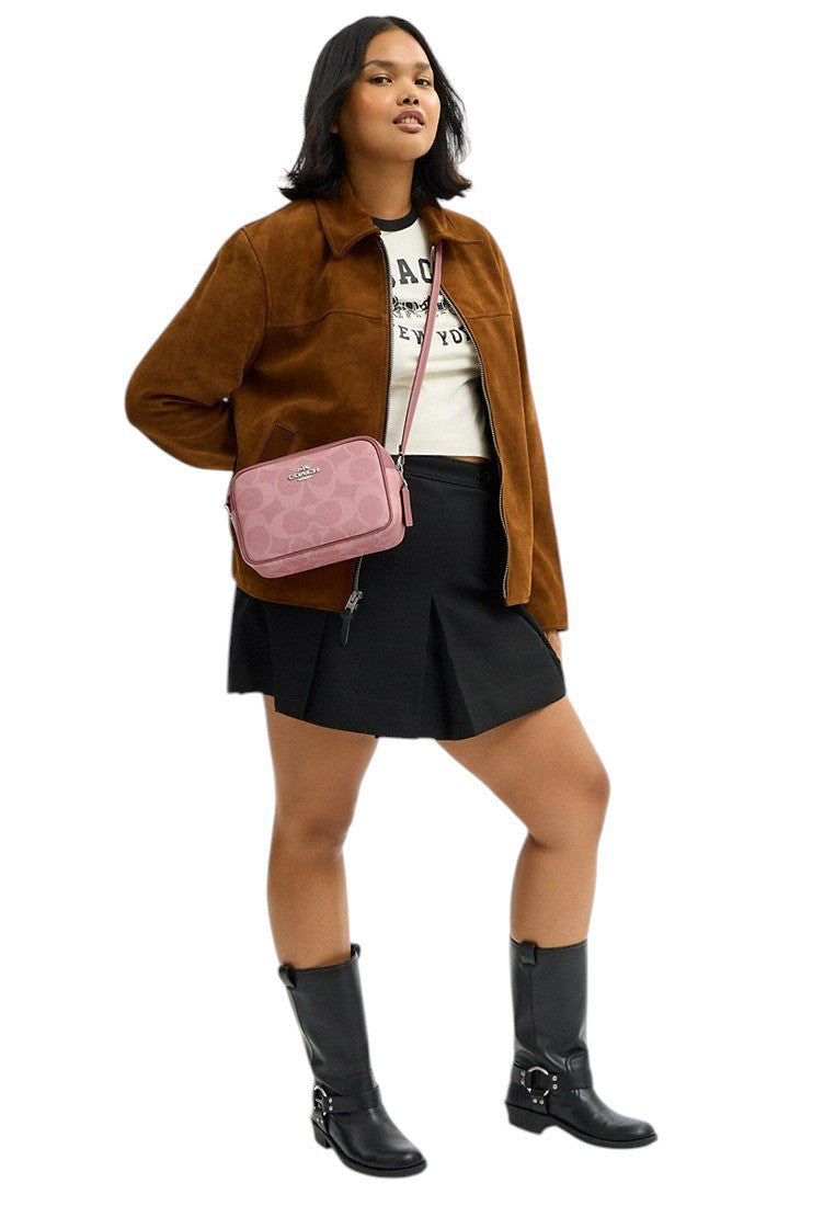Coach Jamie Camera Bag In Maxi Signature Canvas - Dusty Pink
