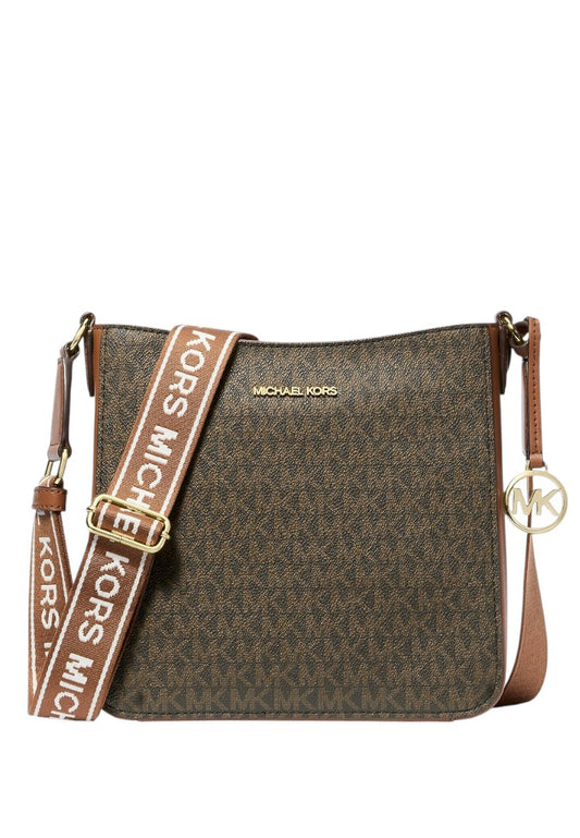 Michael Kors Jet Set Travel Small Signature Logo Messenger Bag - Brown