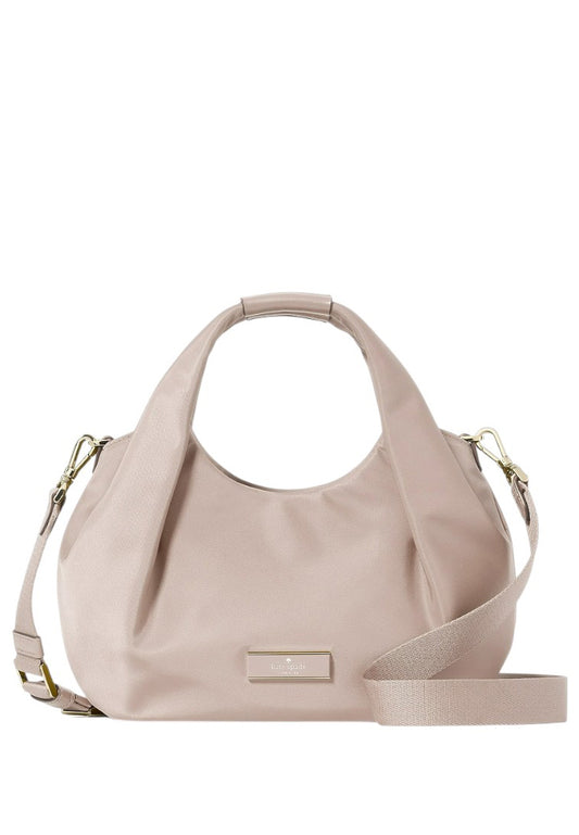 Kate Spade Carter Nylon Small Pleated Crossbody - Cozy Grey