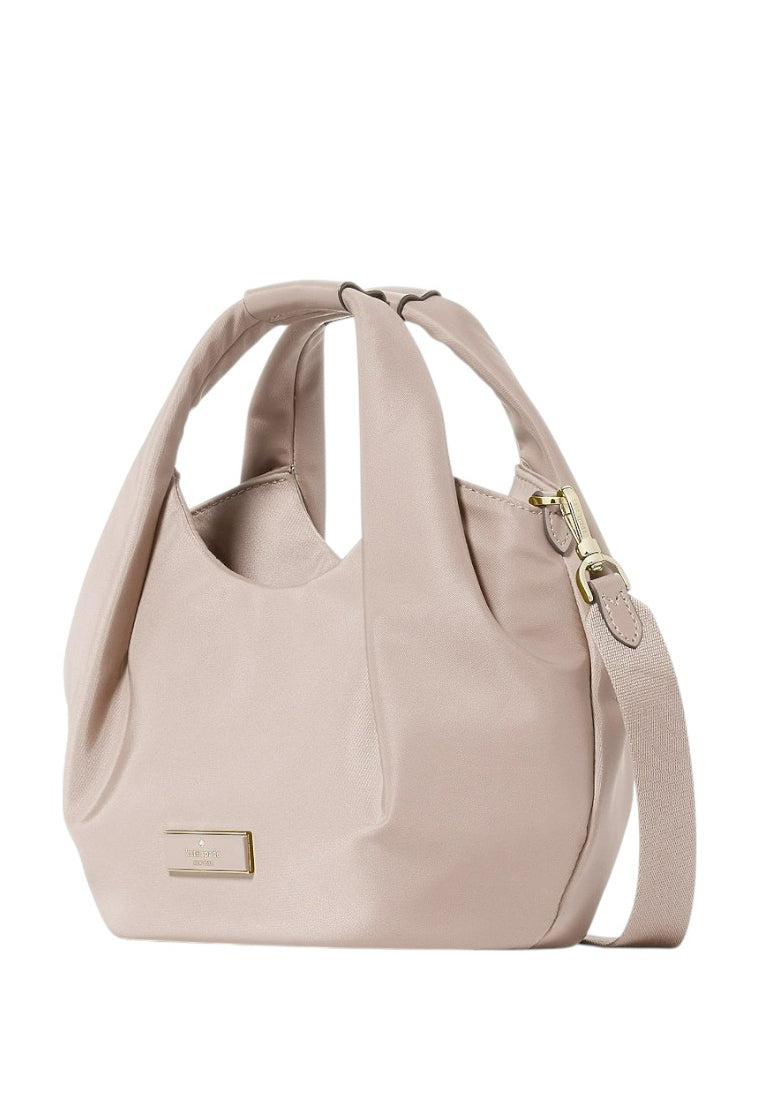 Kate Spade Carter Nylon Small Pleated Crossbody - Cozy Grey
