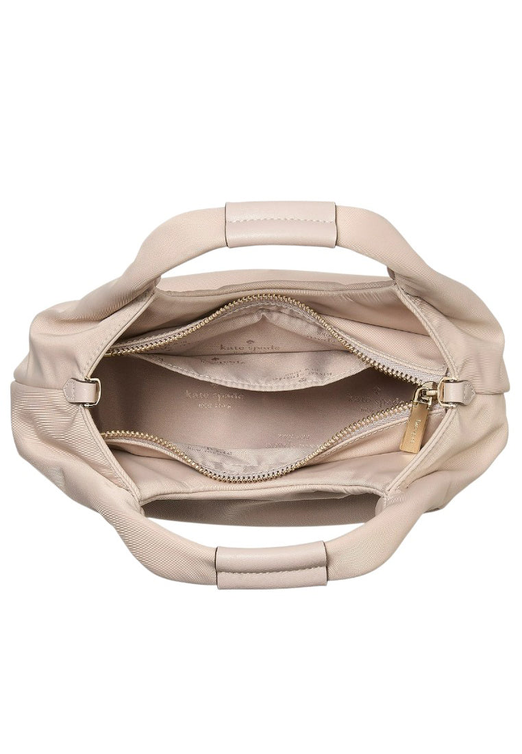 Kate Spade Carter Nylon Small Pleated Crossbody - Cozy Grey