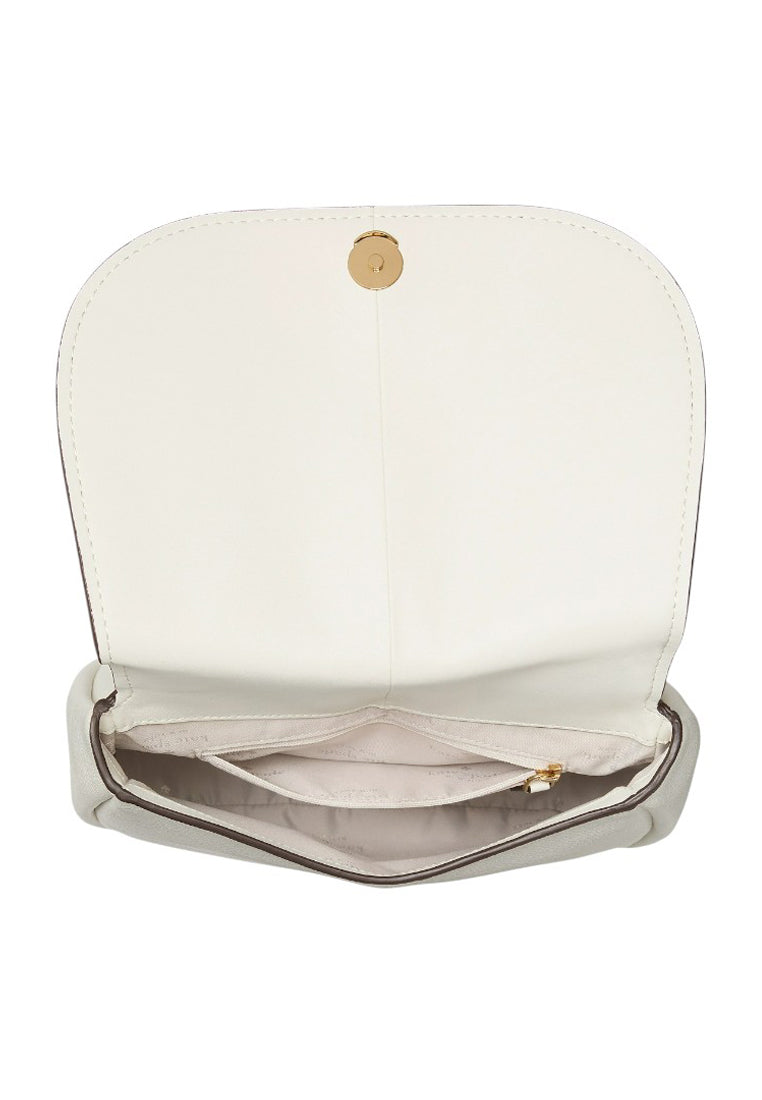 Kate Spade Kayla Pebbled Leather Saddle Bag - Meringue White