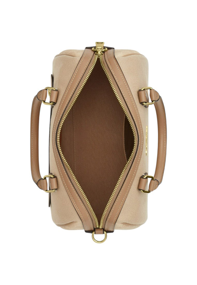 Coach Rowan Satchel Bag In Colorblock - Dark Natural/Multi