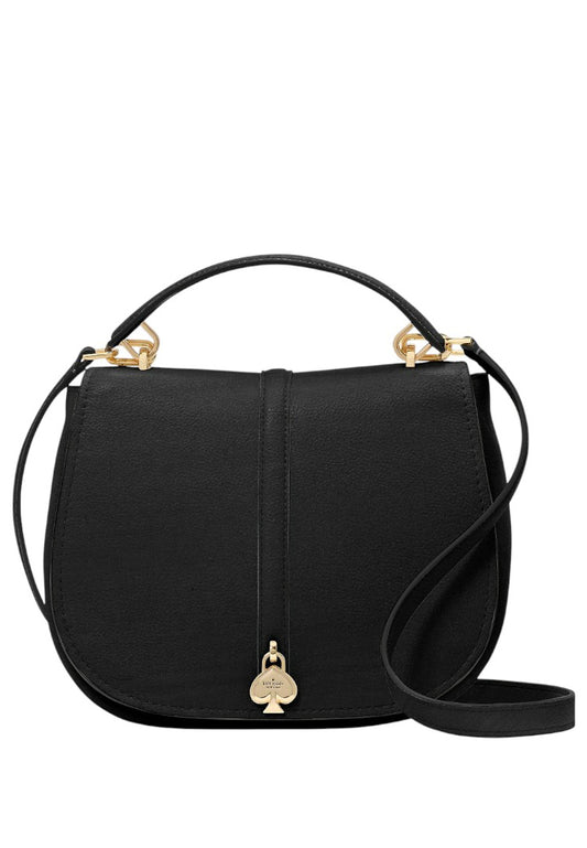 Kate Spade Kayla Pebbled Leather Saddle Bag - Black