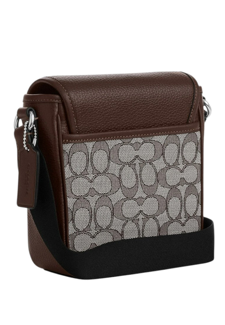 Coach Mens Lucas Crossbody Bag In Signature Jacquard - Maple
