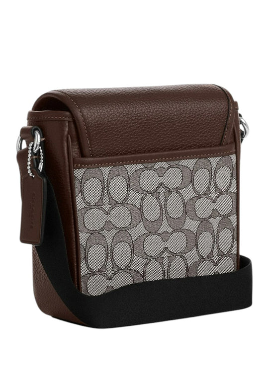 Coach Mens Lucas Crossbody Bag In Signature Jacquard - Maple