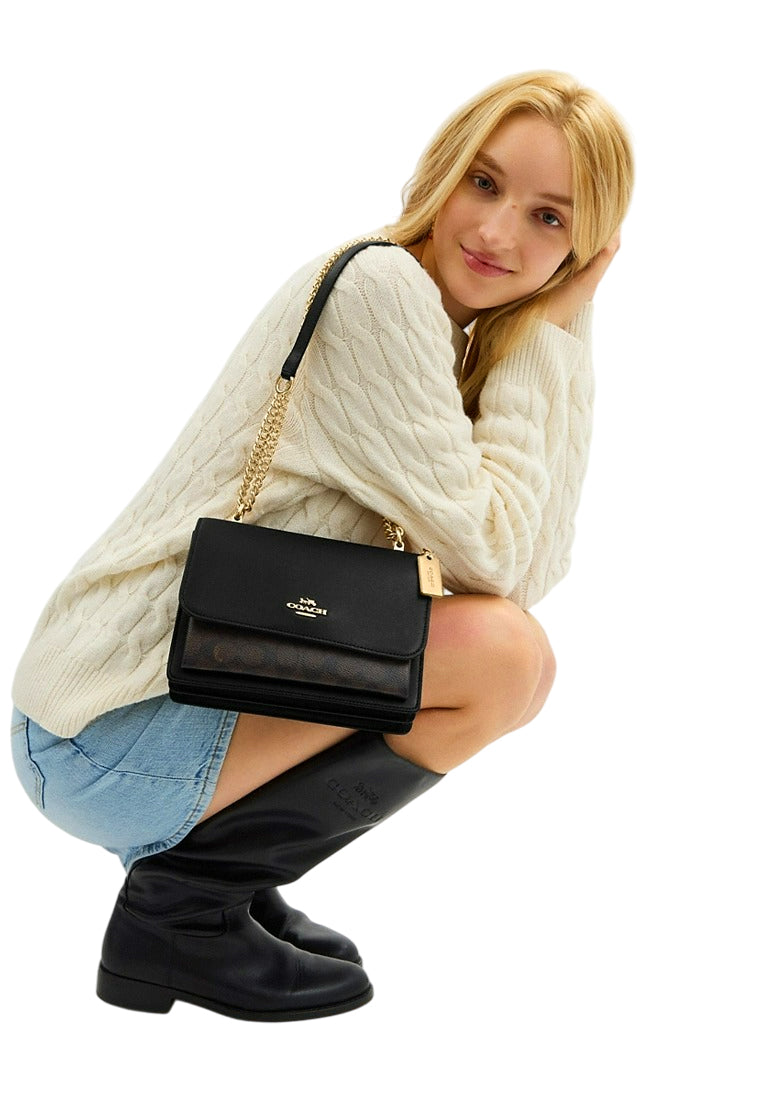 Coach Klare Crossbody Bag In Signature Canvas - Walnut/Black