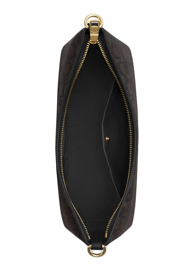 Coach Laurel Shoulder Bag In Signature Canvas - Walnut Black