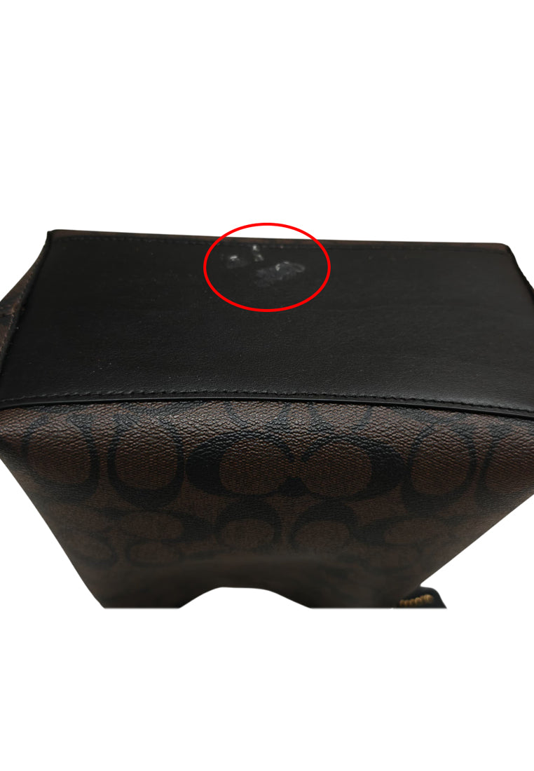 Coach Mollie Bucket Bag 22 In Signature Canvas - Dark Brown [CLEARANCE]