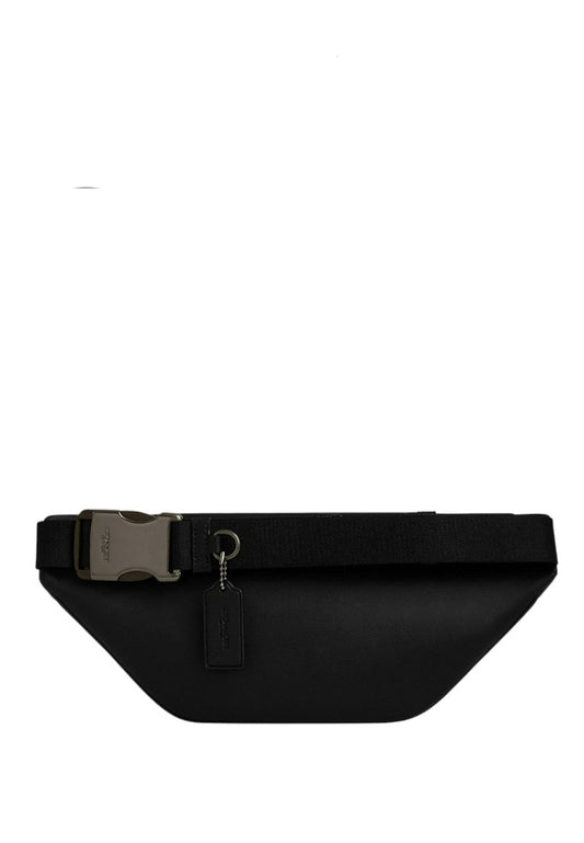 Coach Mens Racer Small Belt Bag In Signature Canvas - Charcoal/Black