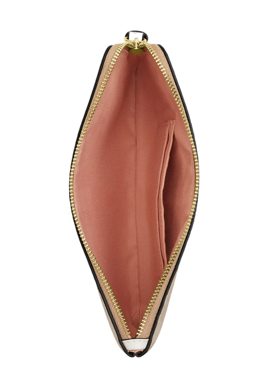 Coach Large Corner Zip Wristlet In Signature Canvas - Sand/Multi