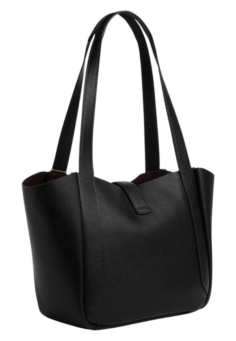 Coach Hadley Turnlock Tote Bag - Black